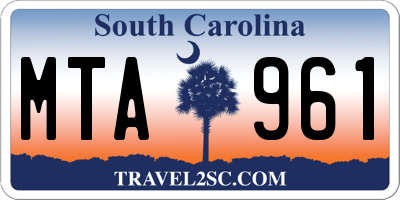 SC license plate MTA961