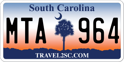 SC license plate MTA964