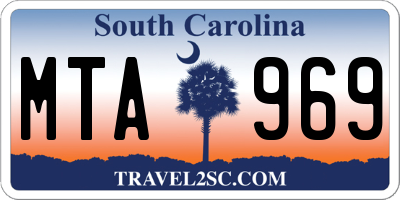 SC license plate MTA969
