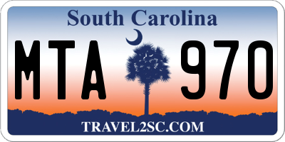 SC license plate MTA970
