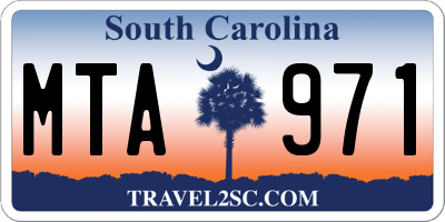 SC license plate MTA971