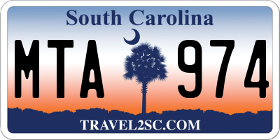 SC license plate MTA974