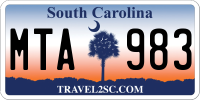 SC license plate MTA983