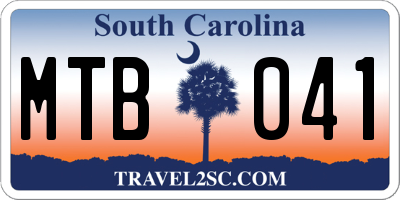 SC license plate MTB041