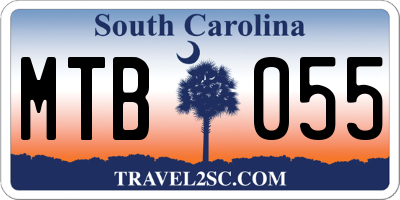 SC license plate MTB055