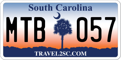 SC license plate MTB057