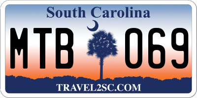 SC license plate MTB069