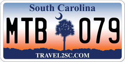 SC license plate MTB079