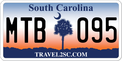 SC license plate MTB095