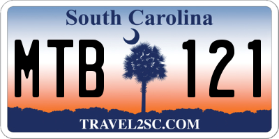SC license plate MTB121
