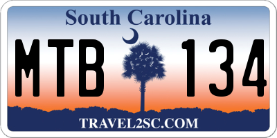 SC license plate MTB134