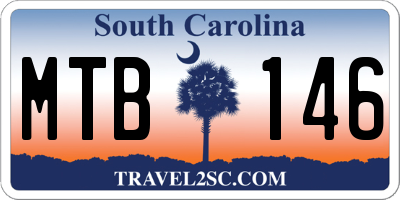 SC license plate MTB146
