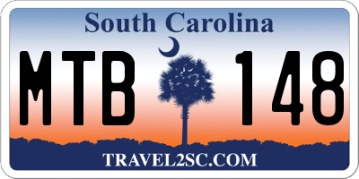 SC license plate MTB148