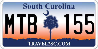 SC license plate MTB155