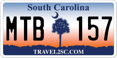 SC license plate MTB157