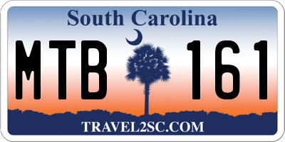 SC license plate MTB161
