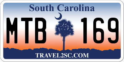 SC license plate MTB169