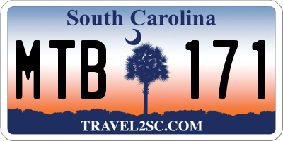 SC license plate MTB171