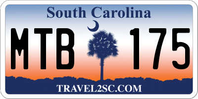 SC license plate MTB175