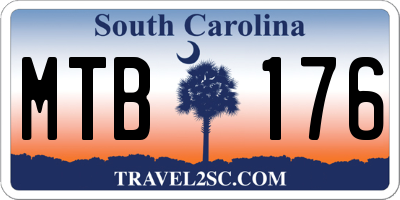 SC license plate MTB176