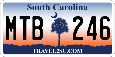 SC license plate MTB246