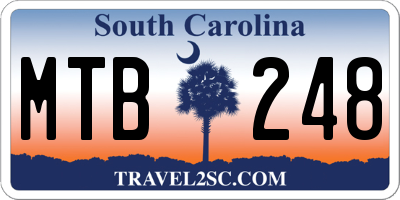 SC license plate MTB248