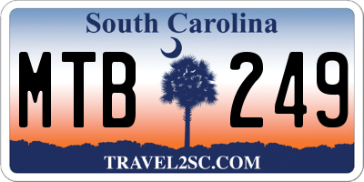SC license plate MTB249