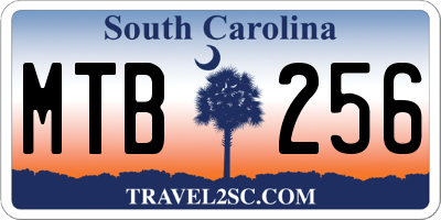 SC license plate MTB256
