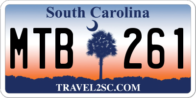 SC license plate MTB261