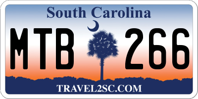 SC license plate MTB266