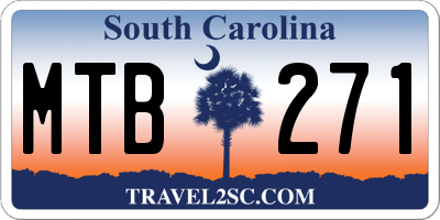 SC license plate MTB271