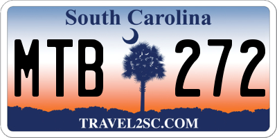 SC license plate MTB272