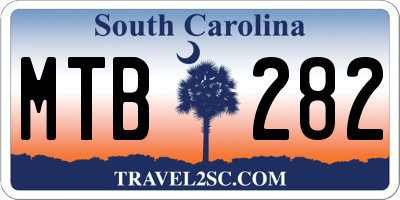 SC license plate MTB282