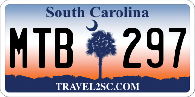 SC license plate MTB297