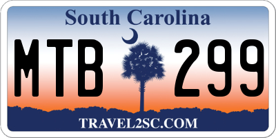 SC license plate MTB299