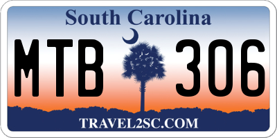 SC license plate MTB306