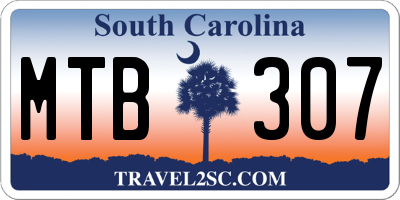 SC license plate MTB307
