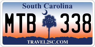 SC license plate MTB338
