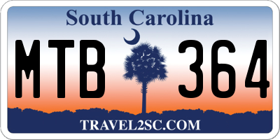SC license plate MTB364
