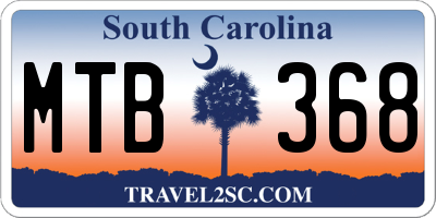 SC license plate MTB368