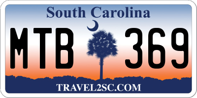 SC license plate MTB369