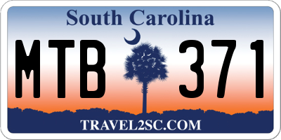 SC license plate MTB371