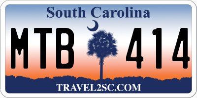 SC license plate MTB414