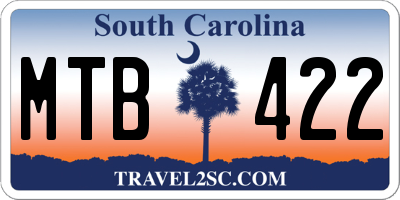 SC license plate MTB422