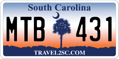 SC license plate MTB431