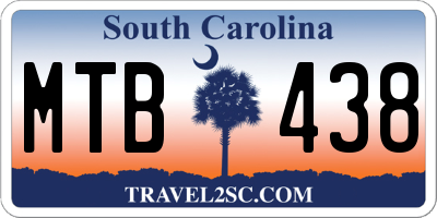 SC license plate MTB438