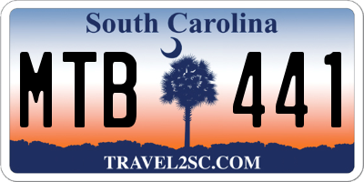 SC license plate MTB441