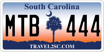 SC license plate MTB444