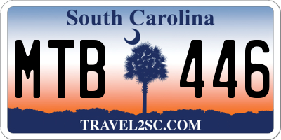 SC license plate MTB446