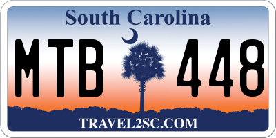 SC license plate MTB448